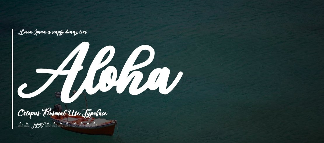 Aloha Octopus Personal Use Font