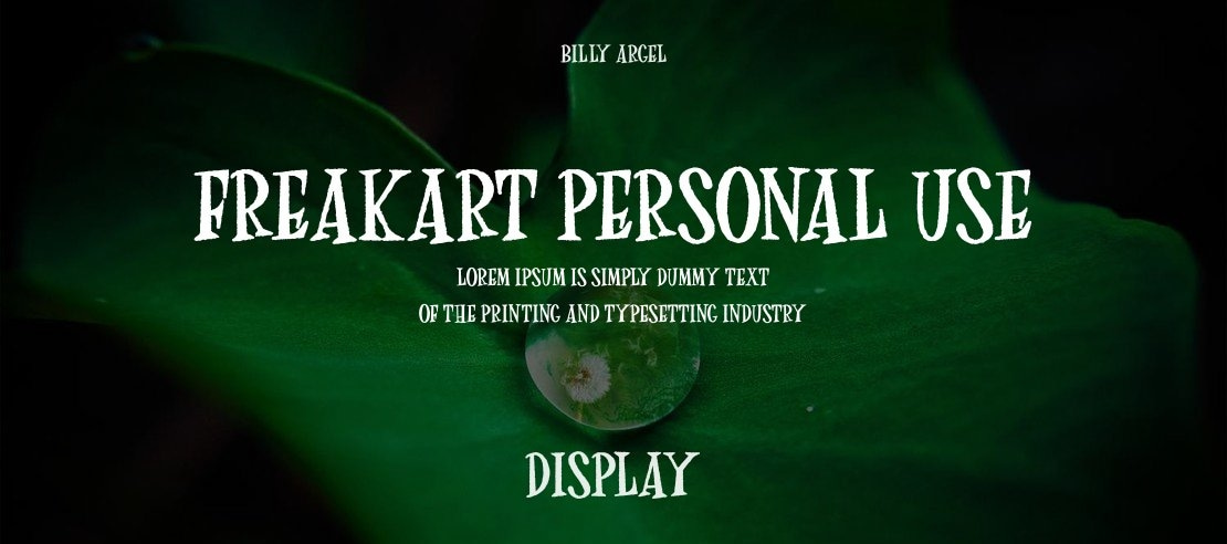 FreakArt Personal Use Font