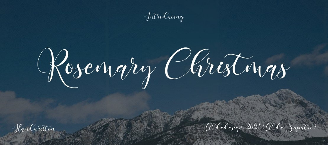 Rosemary Christmas Font Family