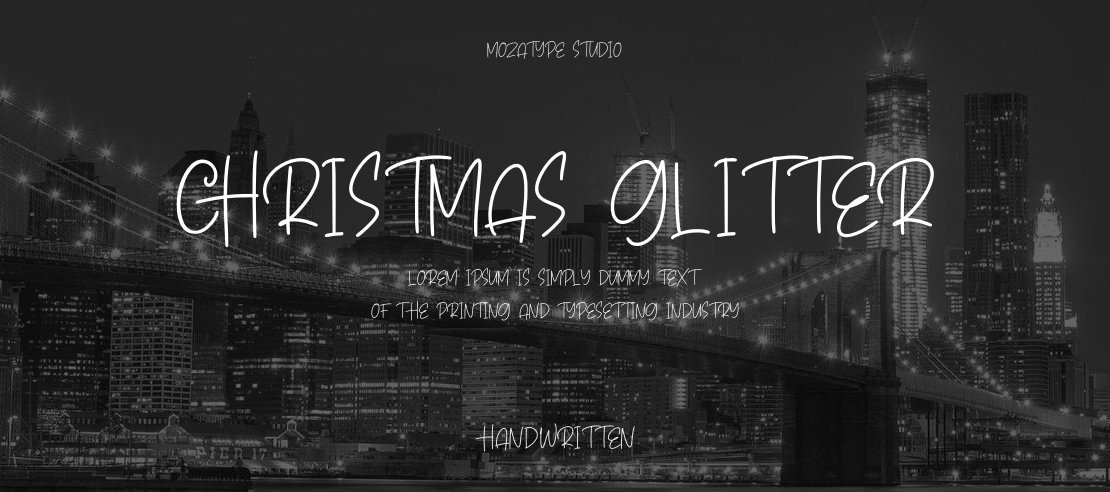 Christmas Glitter Font