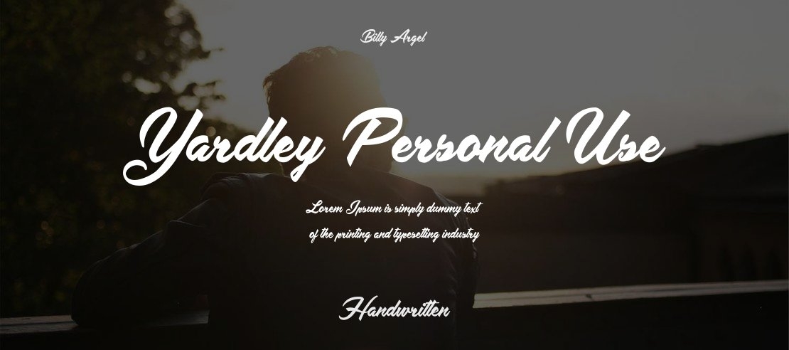 Yardley Personal Use Font