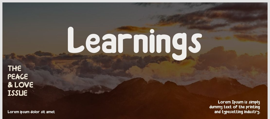 Learnings Font