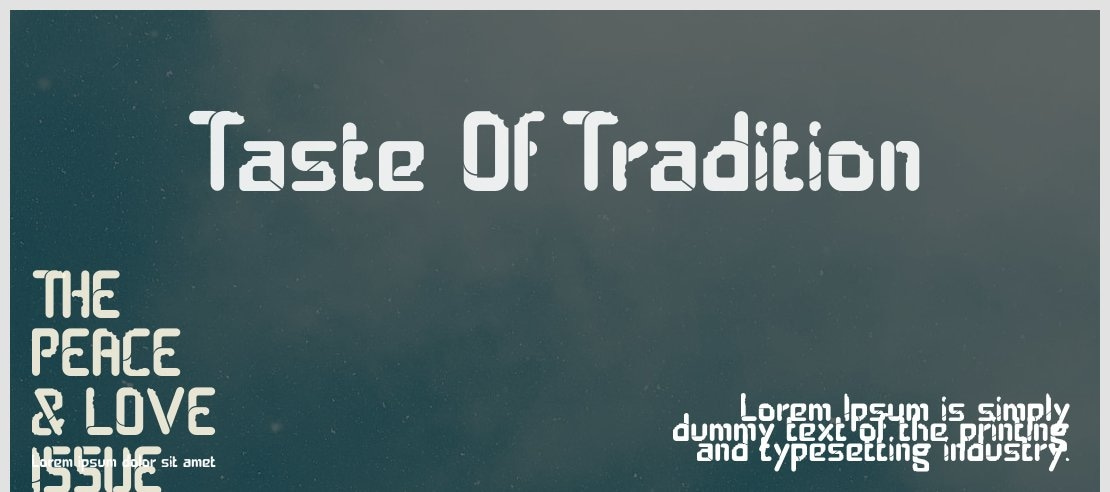 Taste Of Tradition Font