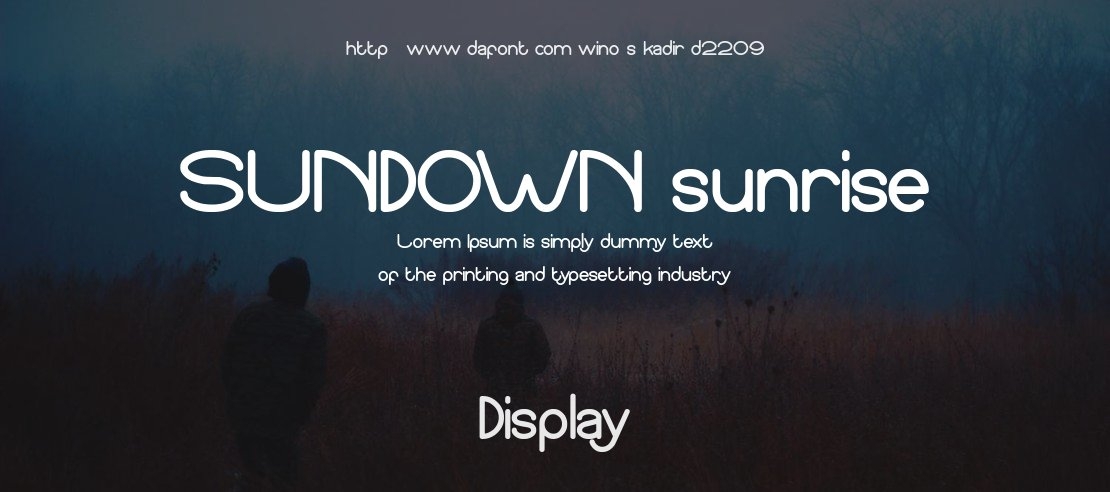 SUNDOWN sunrise Font