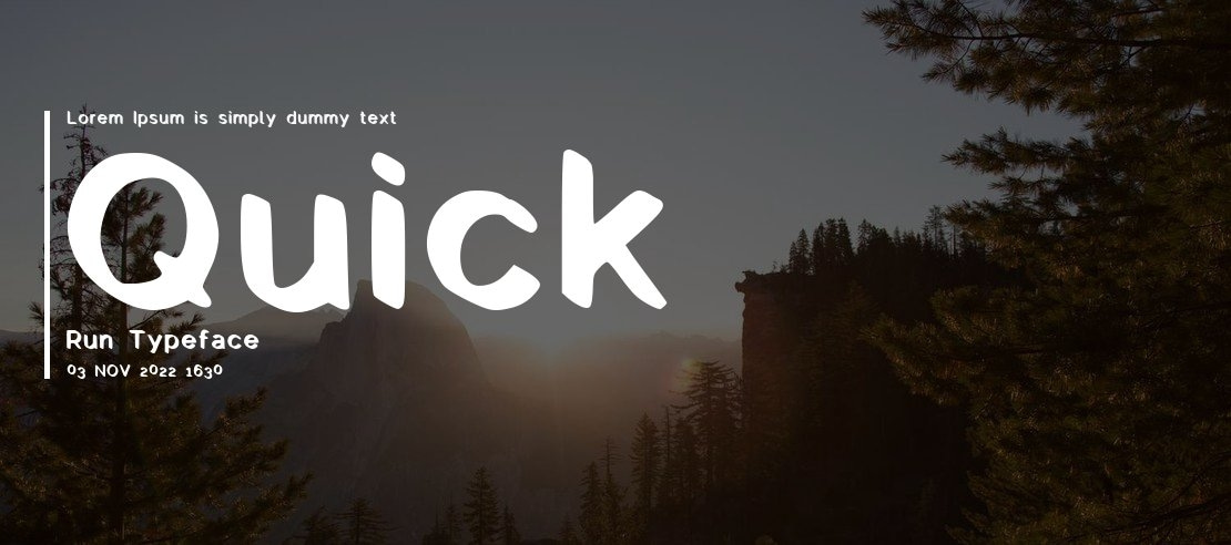 Quick Run Font