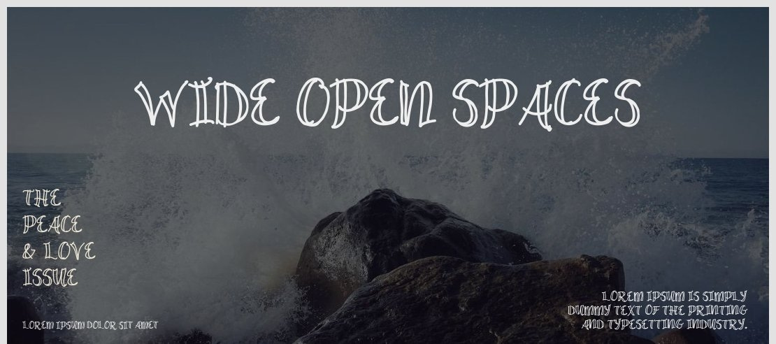 Wide Open Spaces Font