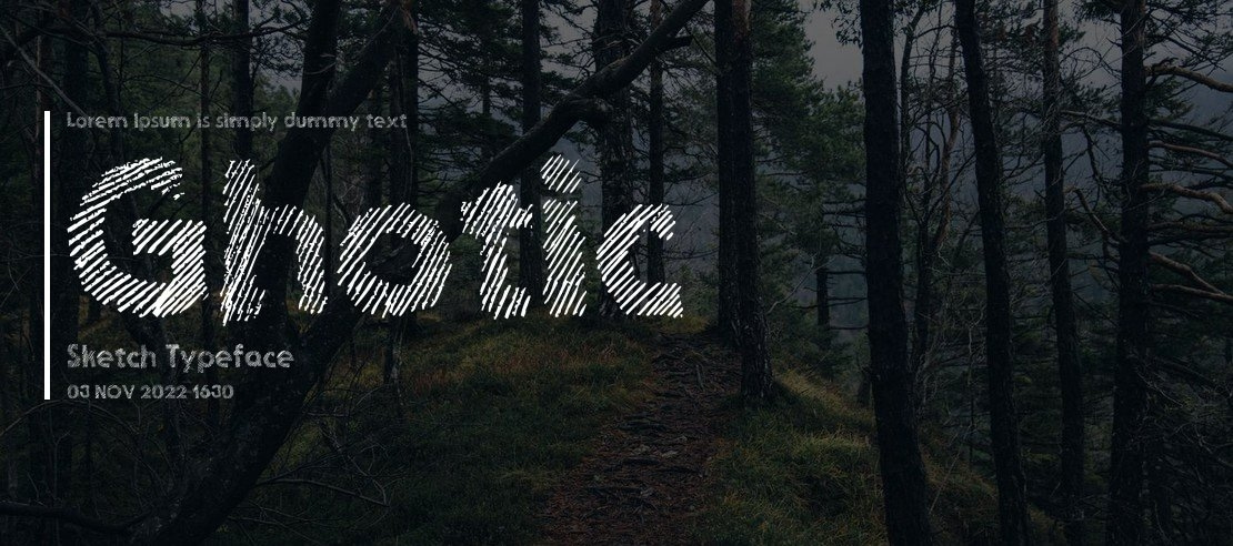 Ghotic Sketch Font