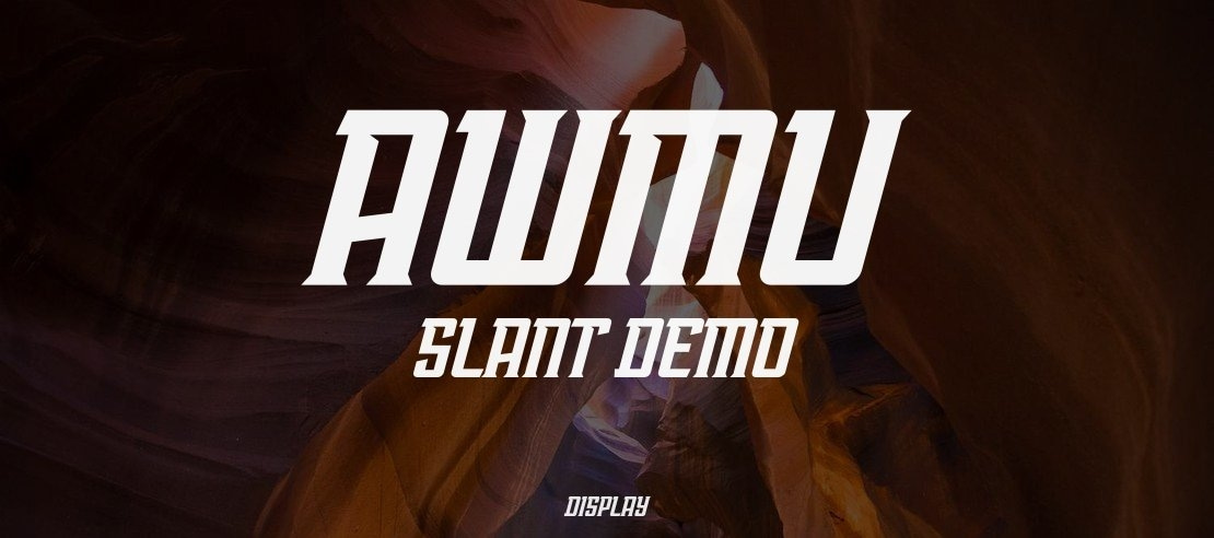 AwmU Slant Demo Font Family