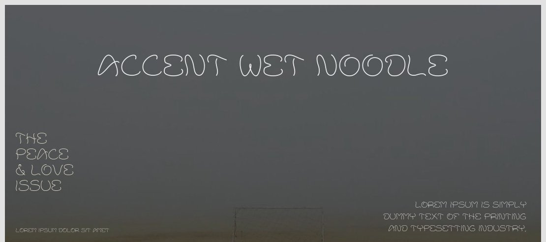 Accent Wet Noodle Font