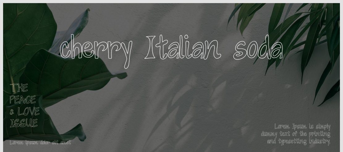 cherry Italian soda Font