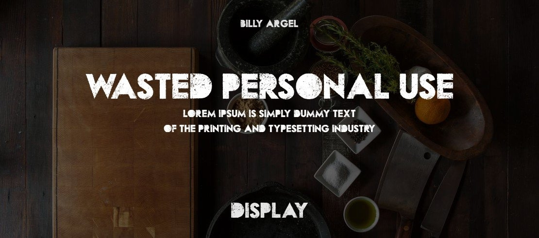 WASTED PERSONAL USE Font