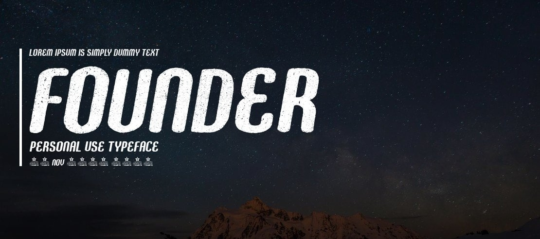 FOUNDER PERSONAL USE Font