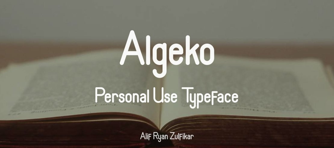 Algeko Personal Use Font