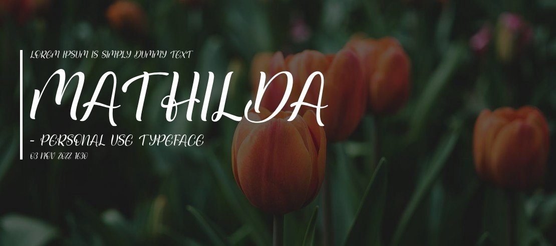 Mathilda - Personal Use Font