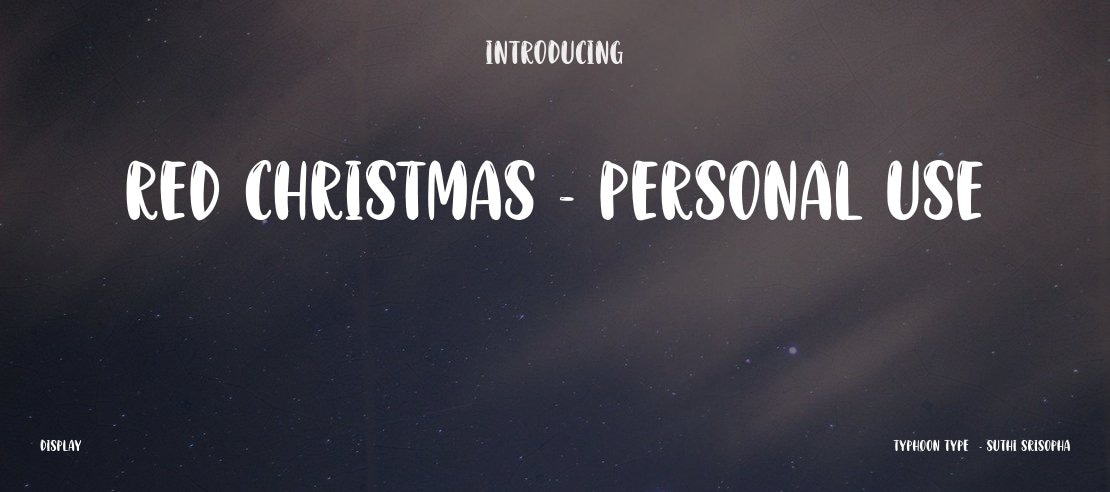 Red Christmas - Personal Use Font