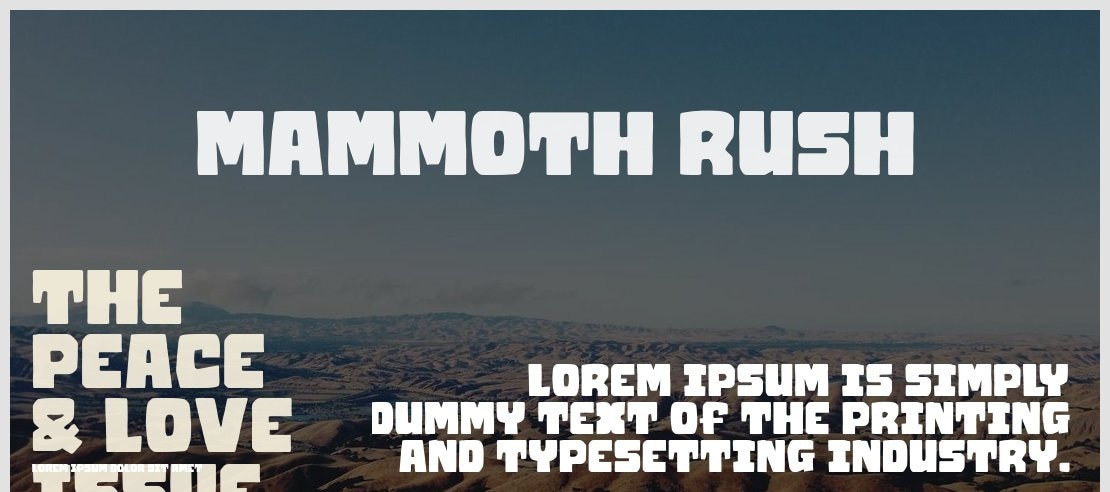 Mammoth Rush Font