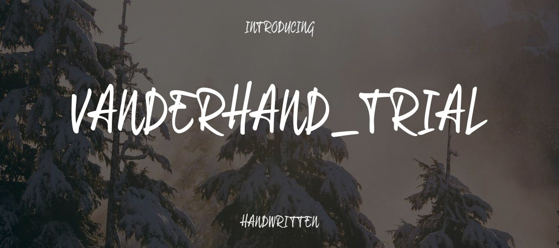 VanderHand_TRIAL Font