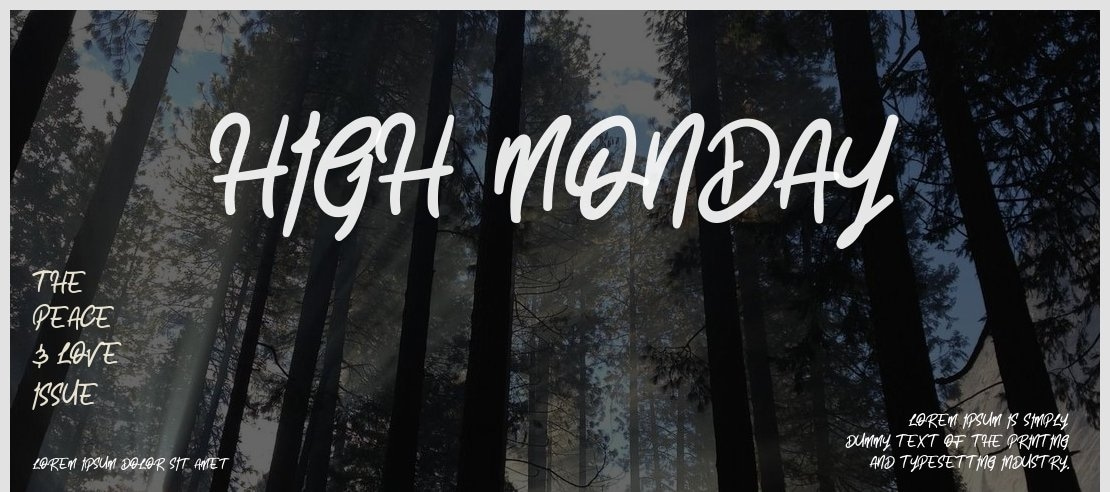 High Monday Font