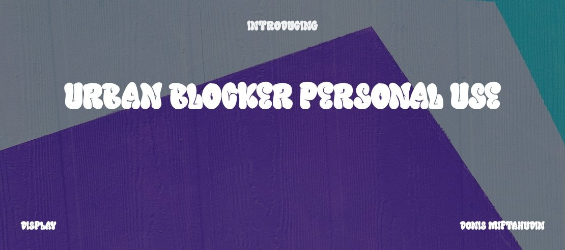 Urban Blocker personal use Font