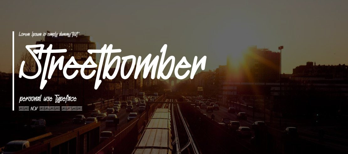 Streetbomber personal use Font