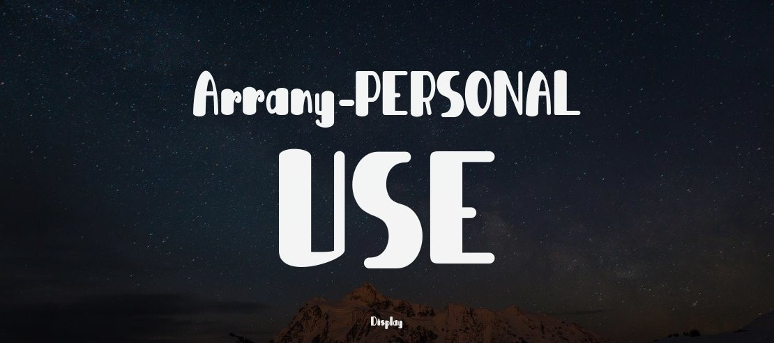 Arrany-PERSONAL USE Font