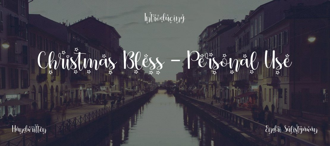 Christmas Bless - Personal Use Font