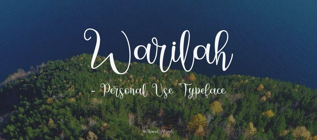 Warilah - Personal Use Font
