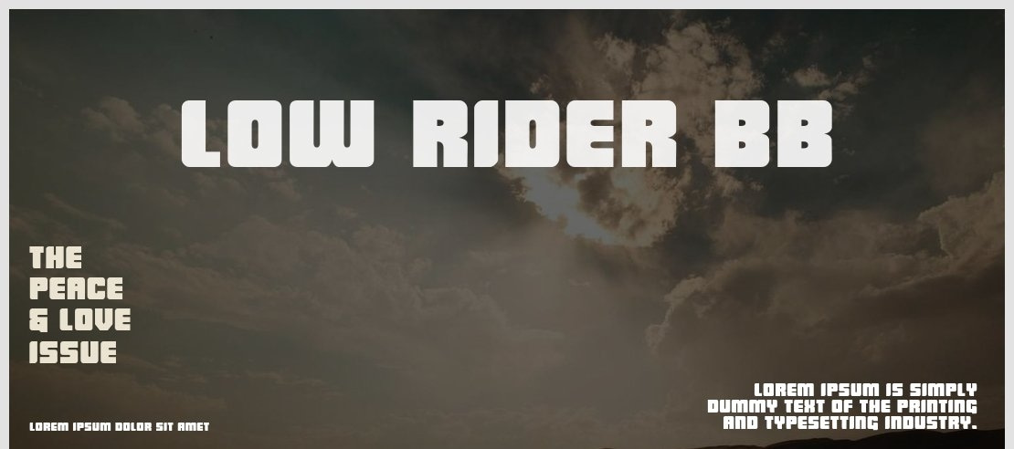 Low Rider BB Font Family