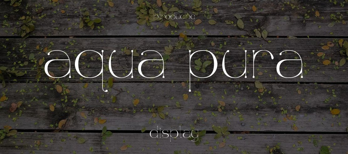 aqua pura Font