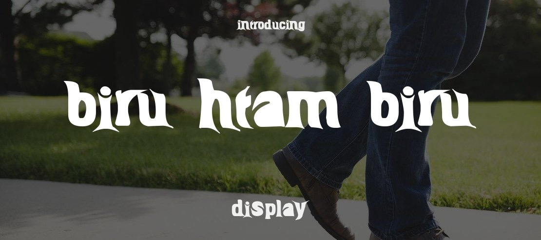 BIRU-HTAM-BIRU Font