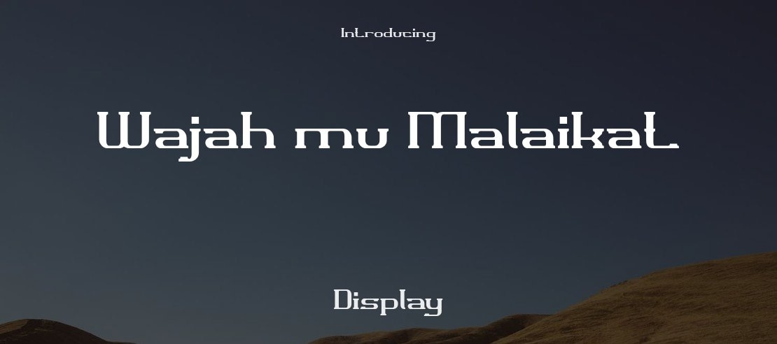 Wajah mu Malaikat Font