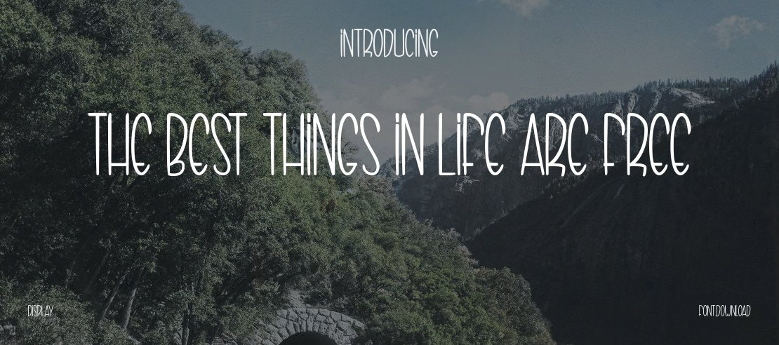 THE BEST THINGS IN LIFE ARE FREE Font