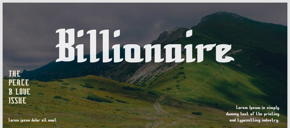 Billionaire Font
