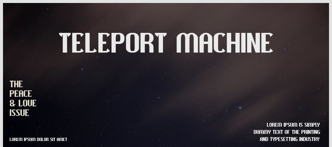 TELEPORT MACHINE Font