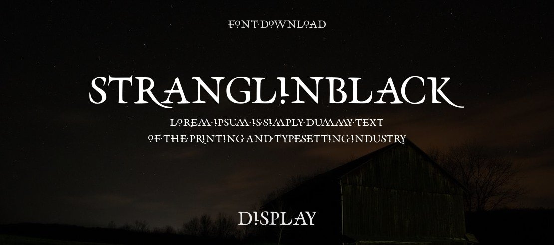 Stranglinblack Font