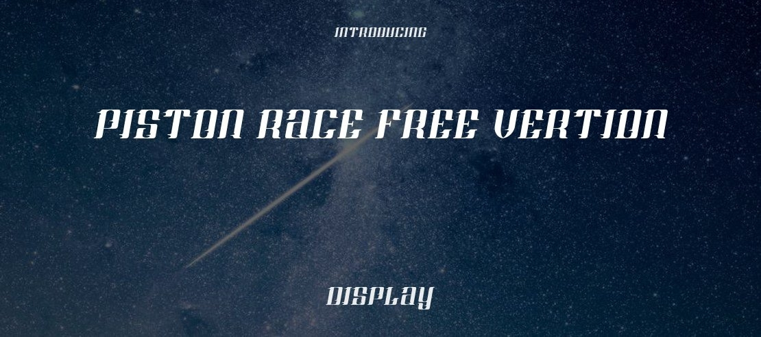 Piston Race Free Vertion Font