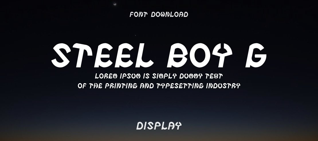 Steel Boy G Font