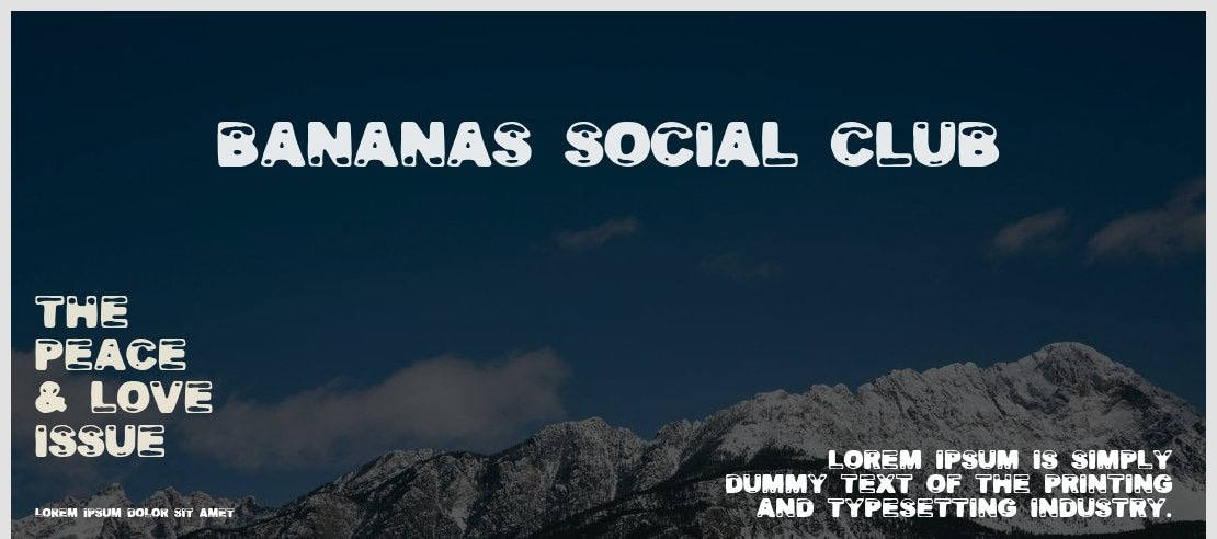 Bananas Social Club Font