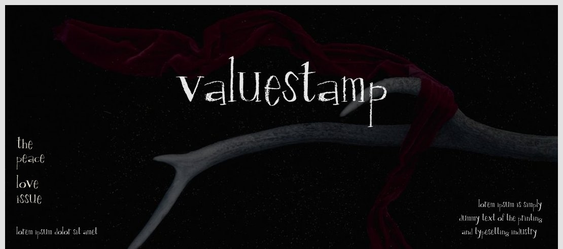 ValueStamp Font