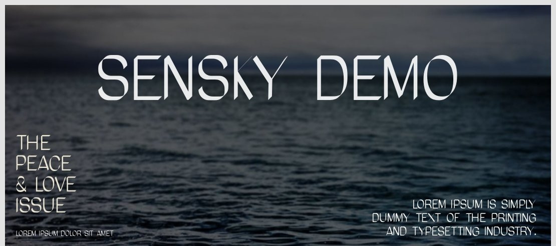 SeNSKY DEMO Font