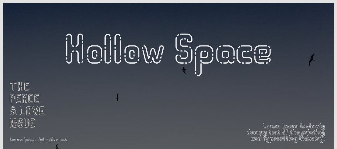 Hollow Space Font