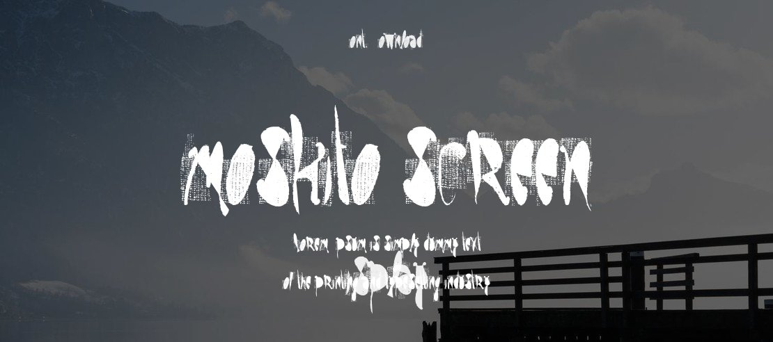 moskito screen Font