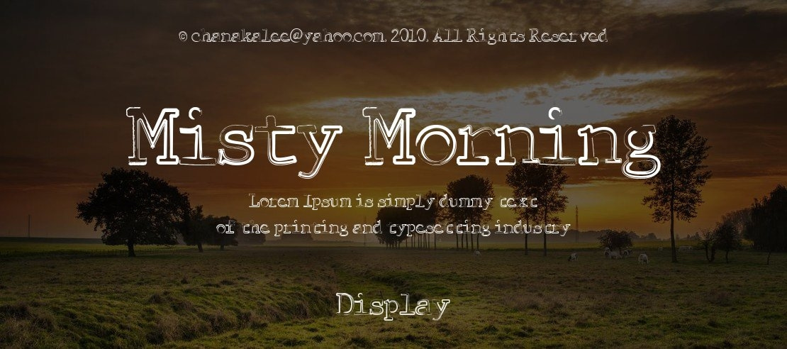 Misty Morning Font