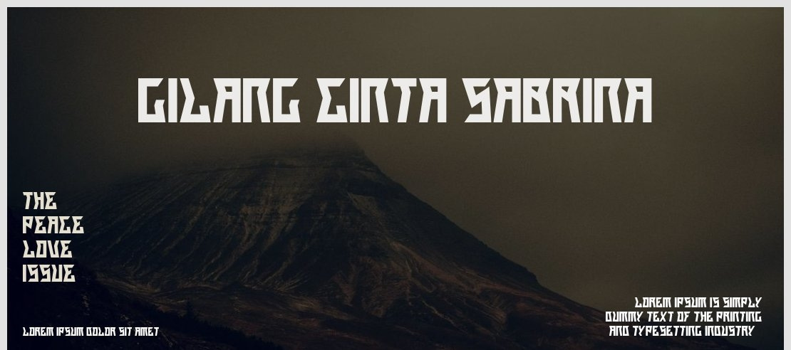 Gilang Cinta Sabrina Font