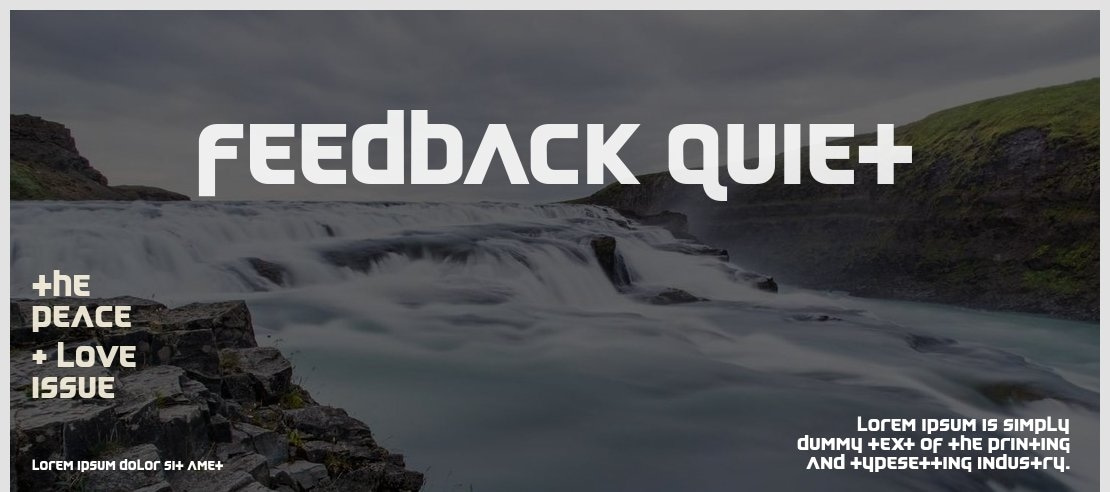 Feedback Quiet Font