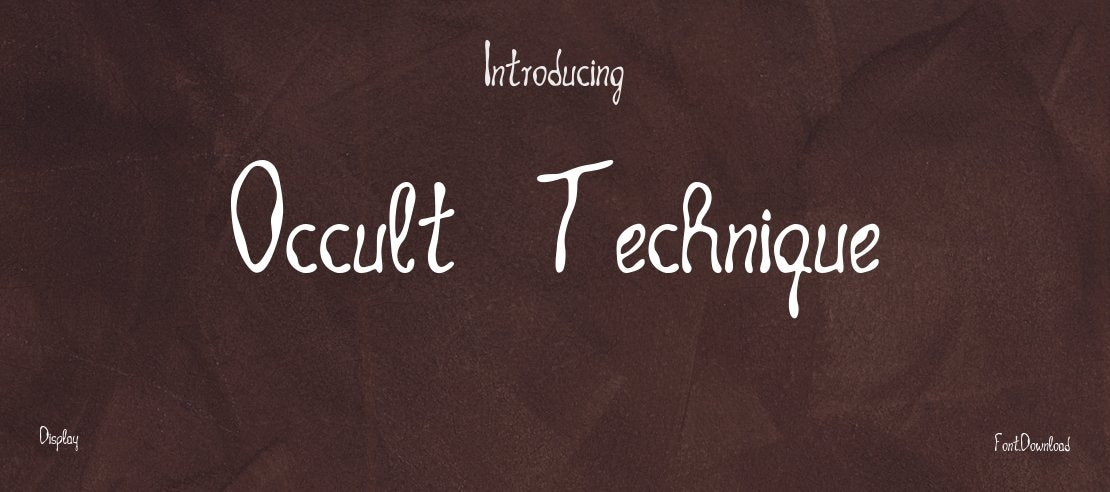 Occult Technique Font