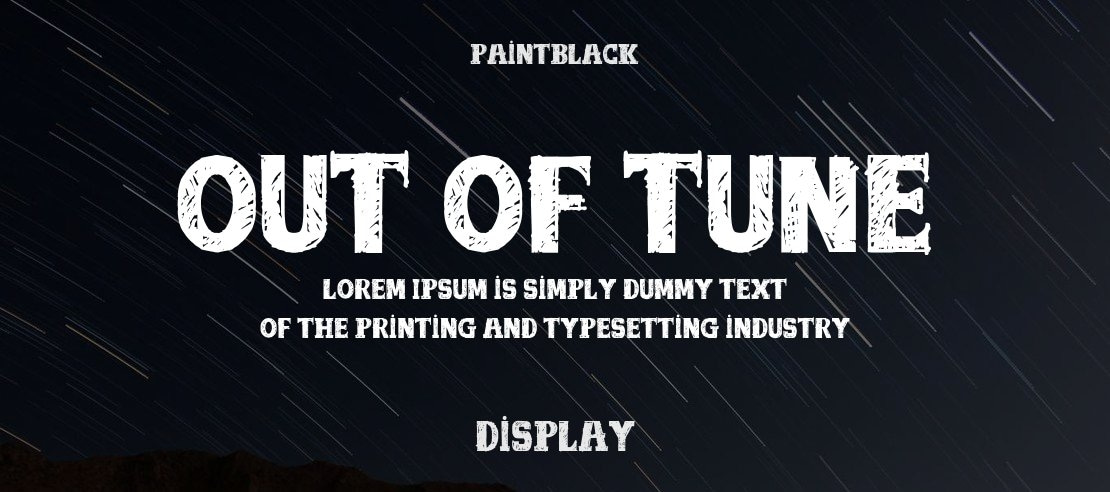 out of tune Font