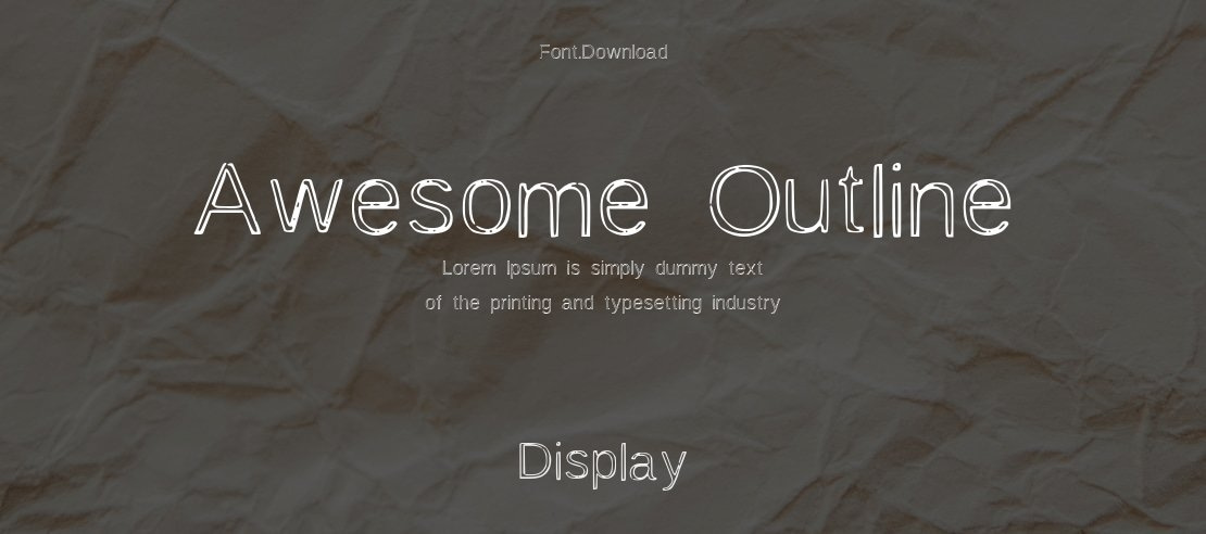 Awesome Outline Font