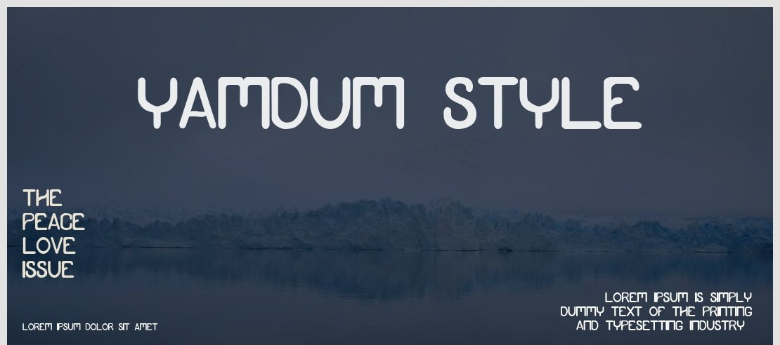Yamdum style Font