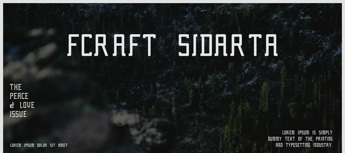 Fcraft Sidarta Font Family